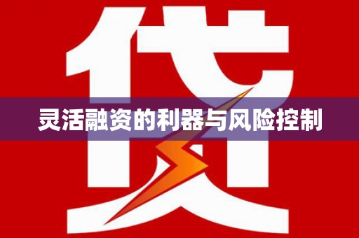 钦州灵活融资的利器与风险控制