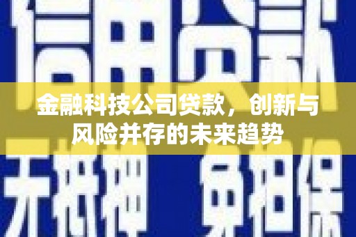 钦州金融科技公司贷款，创新与风险并存的未来趋势