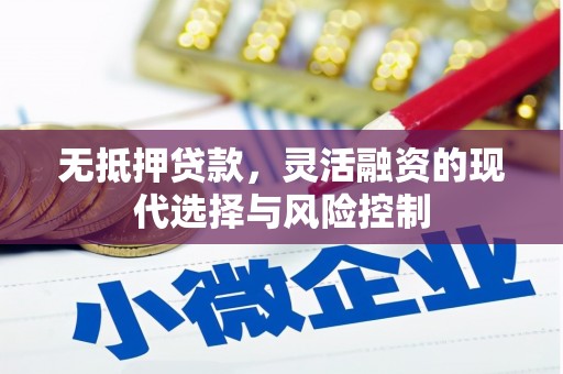 钦州无抵押贷款，灵活融资的现代选择与风险控制