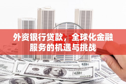钦州外资银行贷款，全球化金融服务的机遇与挑战